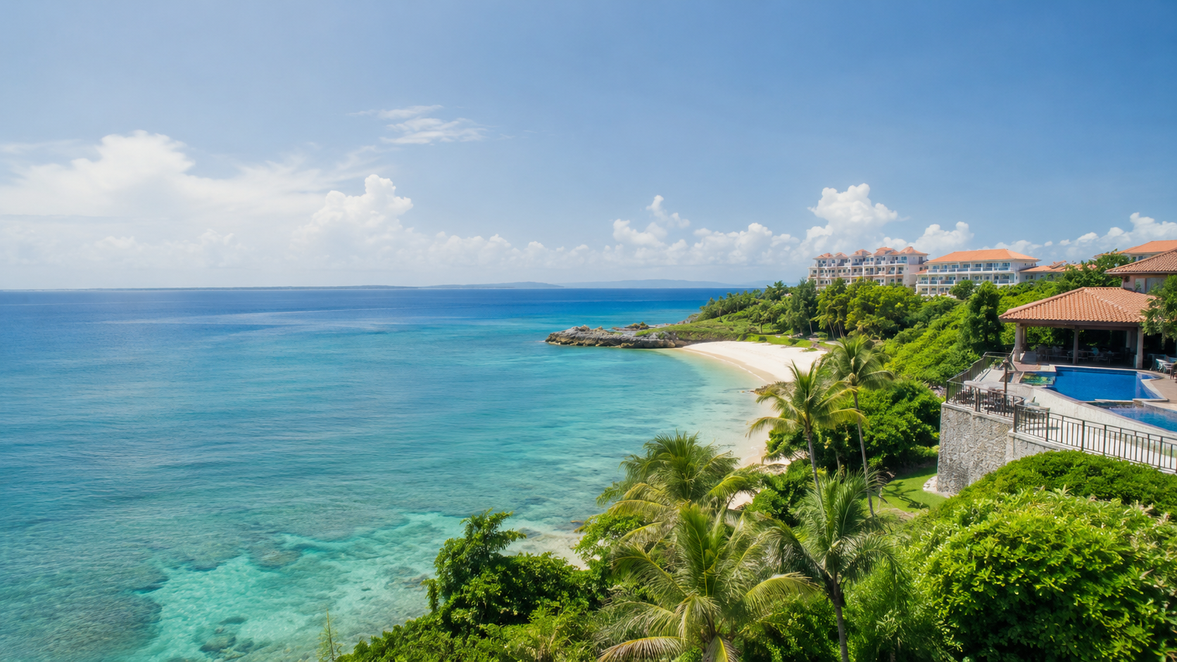 Okinawa-inspired luxury marine resort landscape